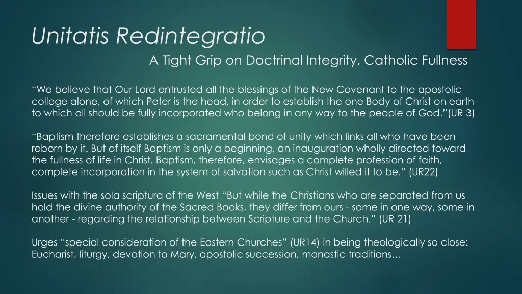 unitatis redintegratio 7