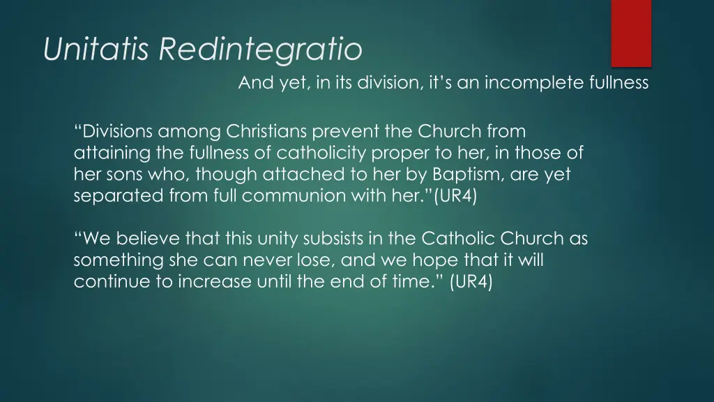 unitatis redintegratio 8
