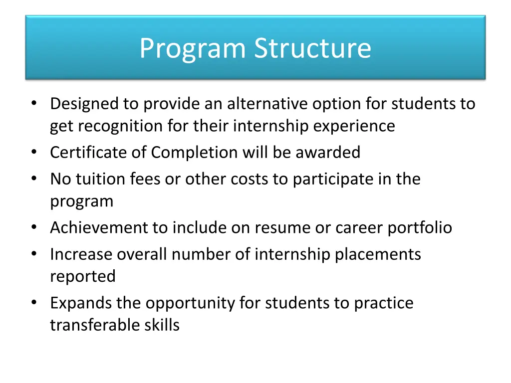 program structure