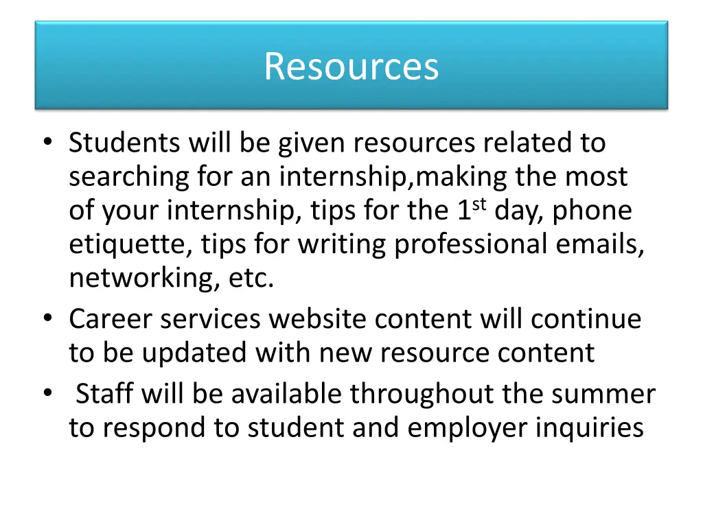 resources