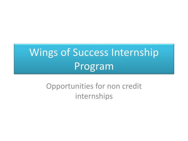 wings of success internship program