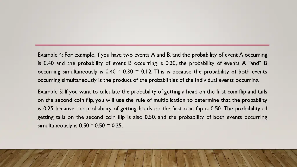 example 4 for example if you have two events
