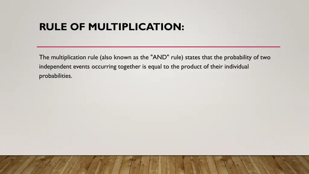 rule of multiplication