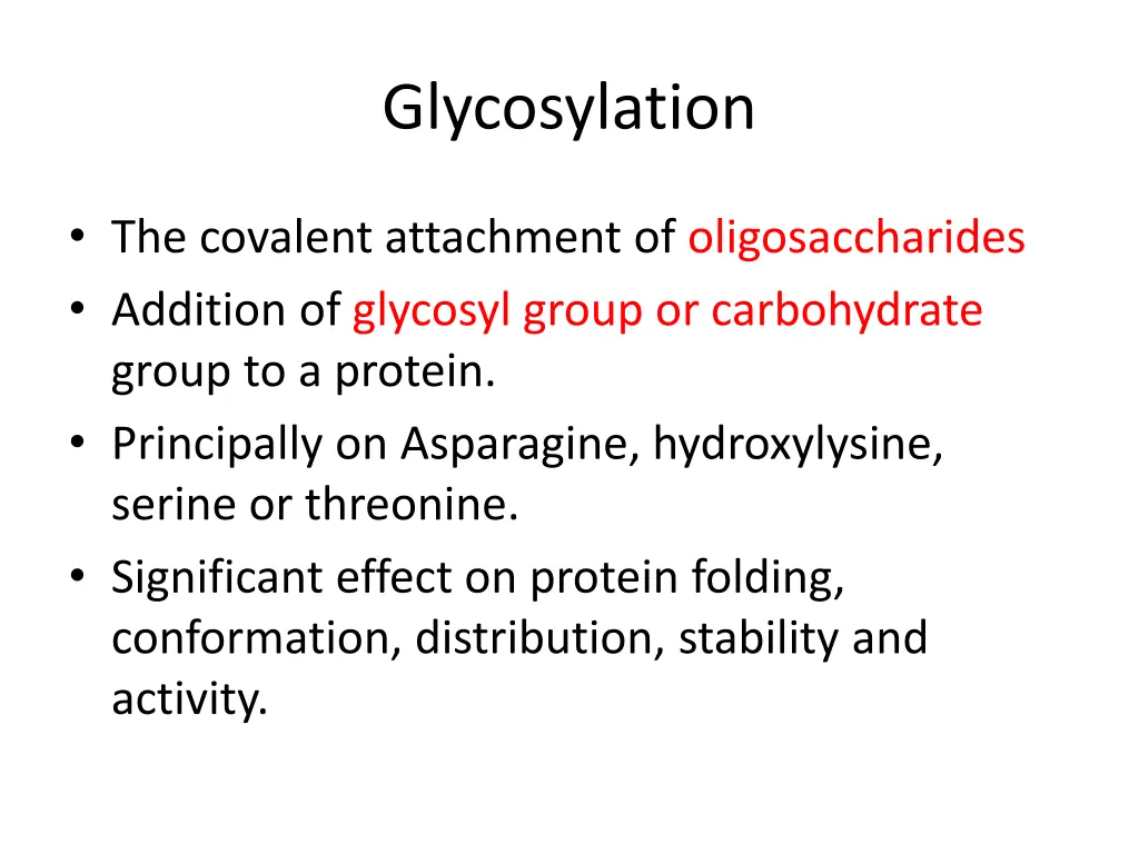 glycosylation