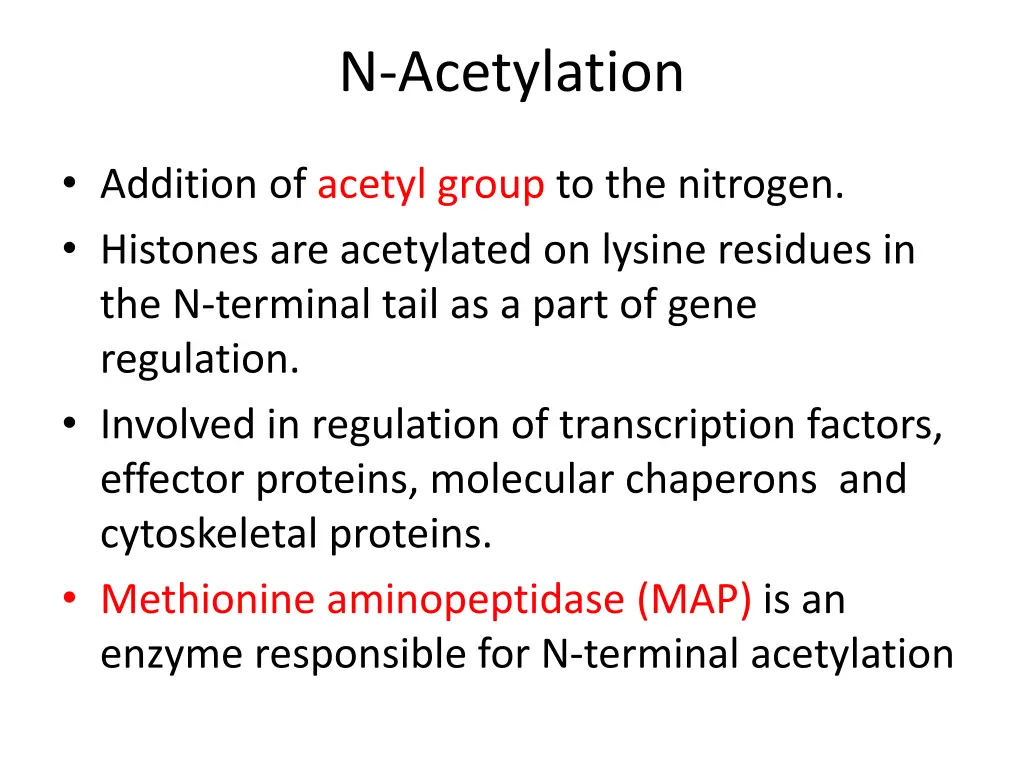 n acetylation