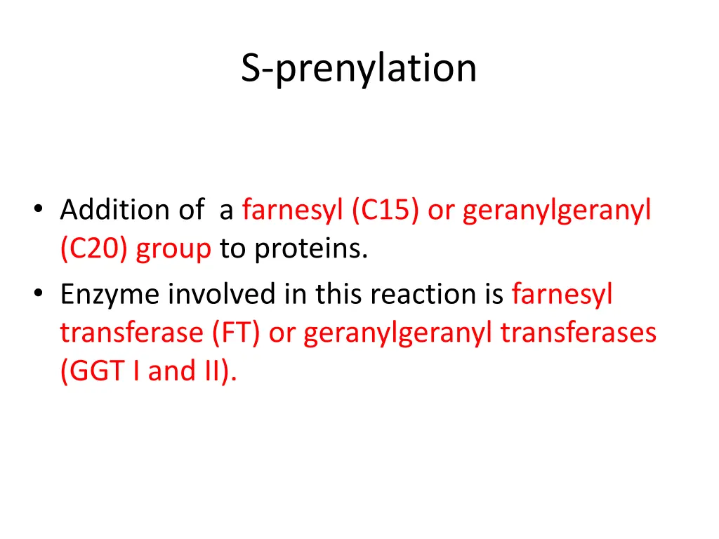 s prenylation
