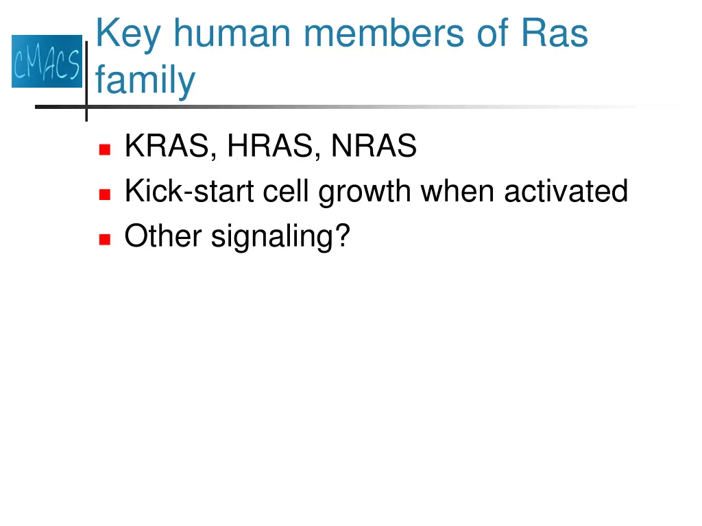 key human members of ras family