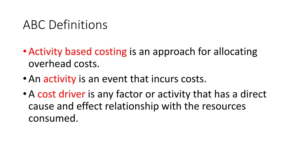 abc definitions