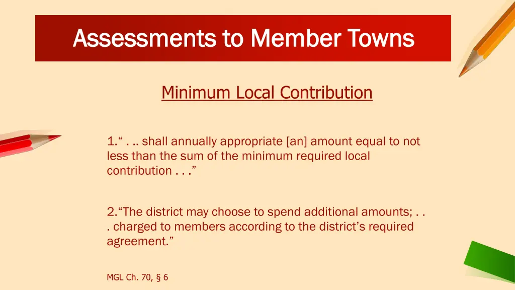 assessments to member towns assessments to member 2