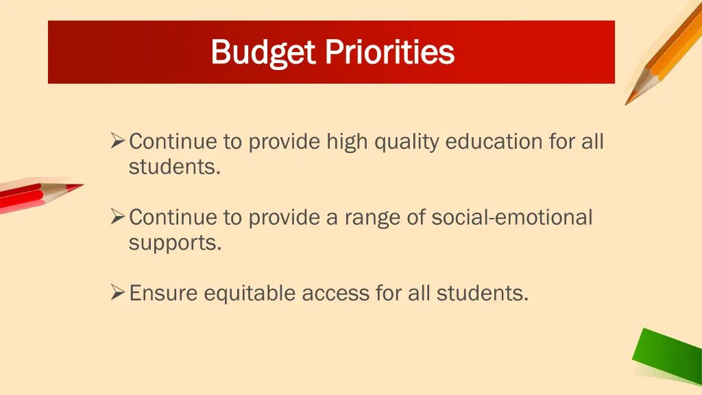 budget priorities budget priorities