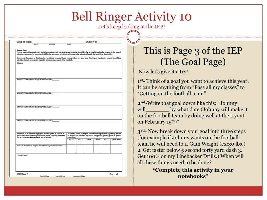 bell ringer activity 10 let s keep looking