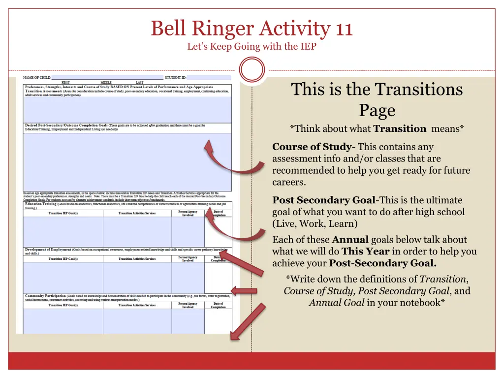 bell ringer activity 11 let s keep going with