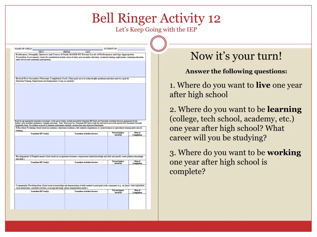 bell ringer activity 12 let s keep going with