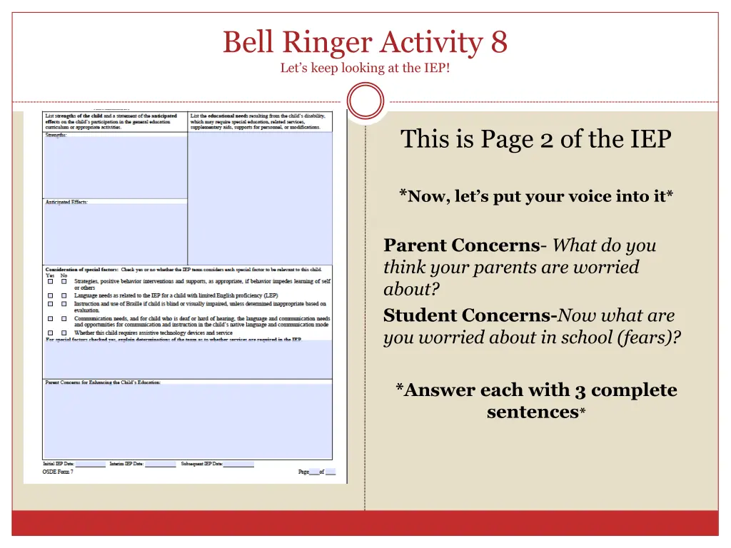 bell ringer activity 8 let s keep looking
