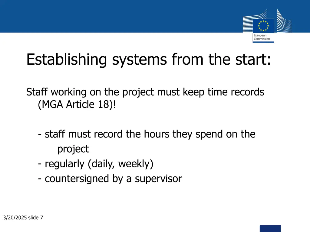 establishing systems from the start