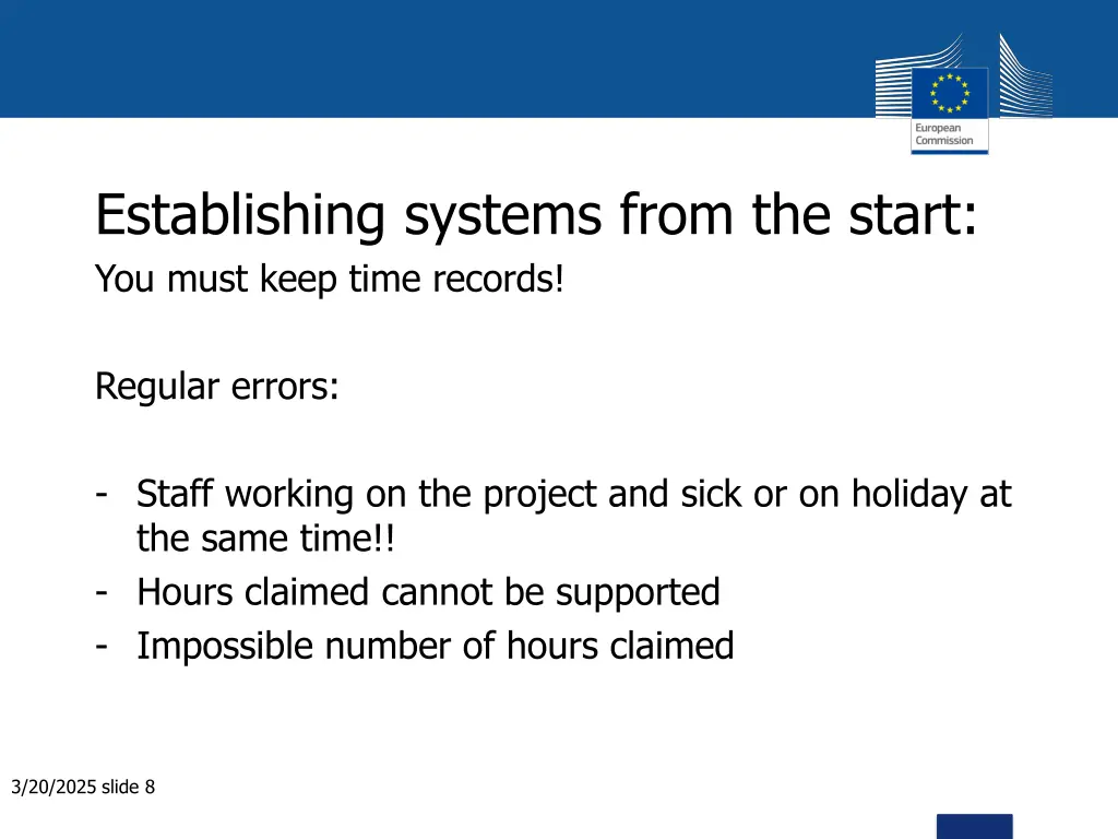 establishing systems from the start you must keep