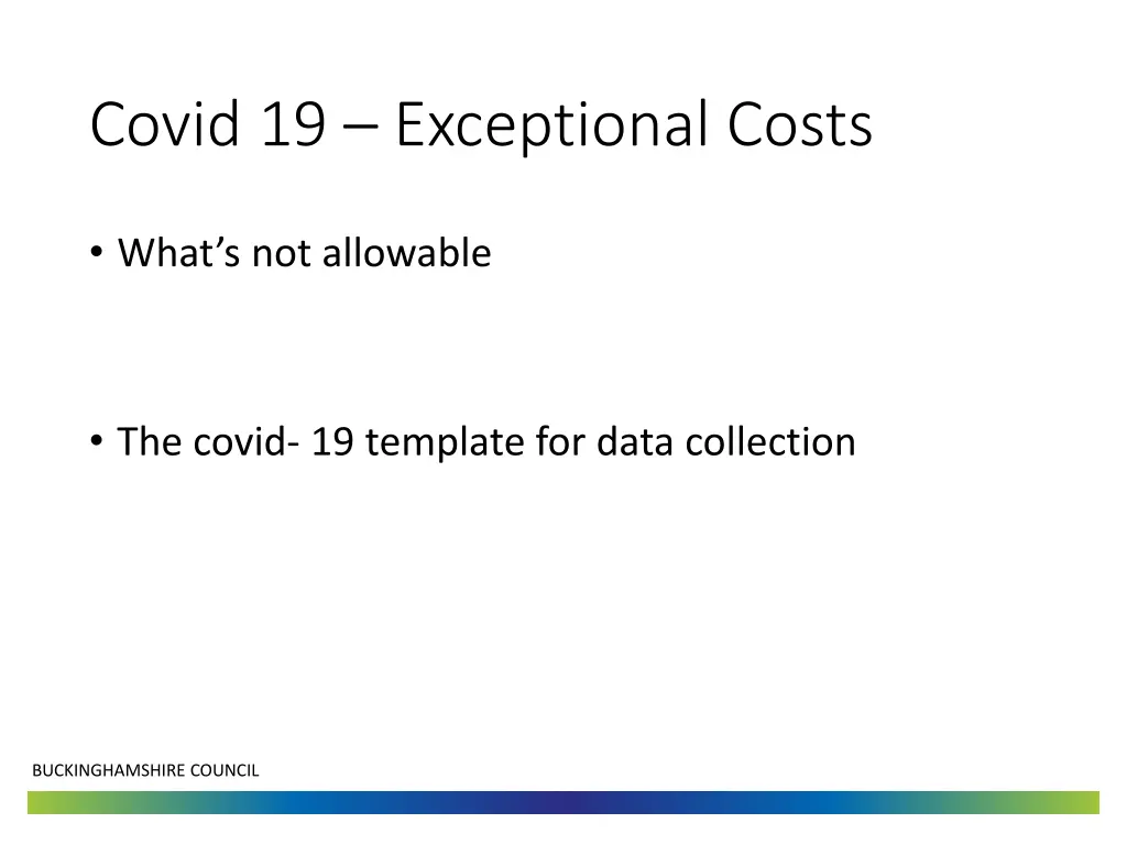 covid 19 exceptional costs 1