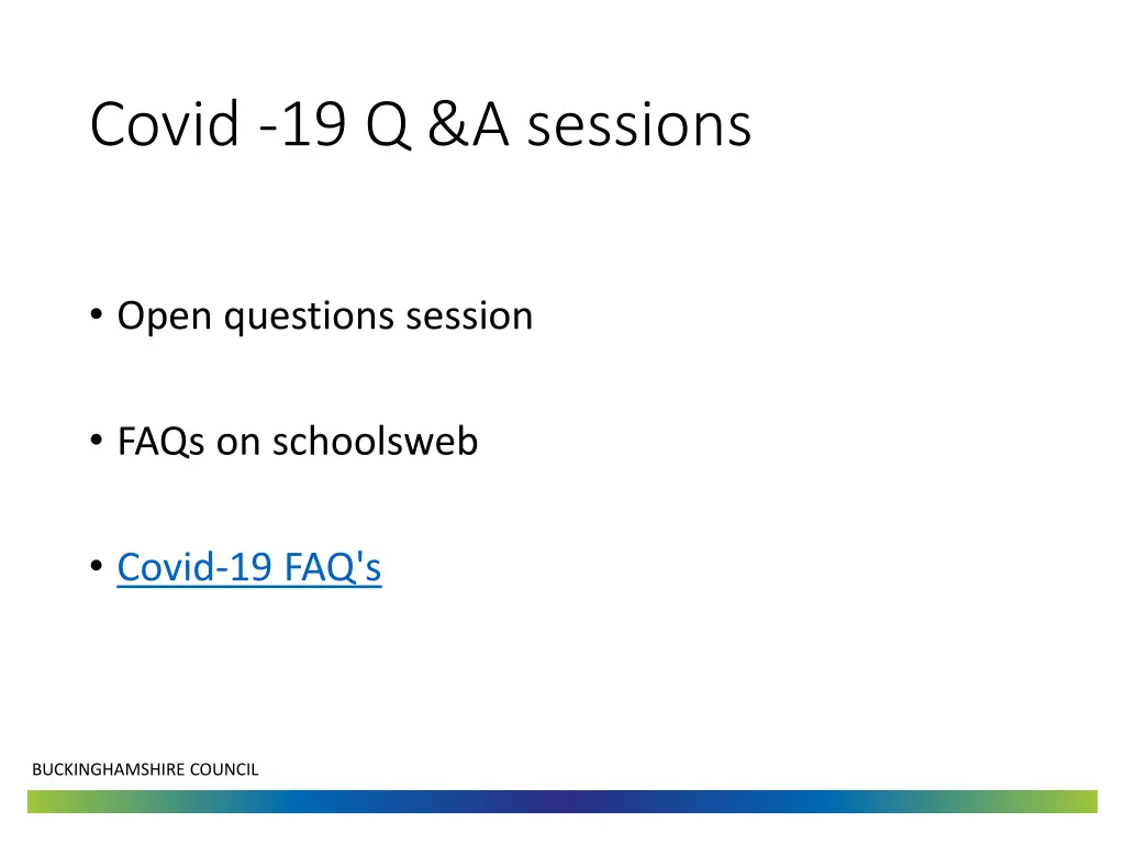 covid 19 q a sessions