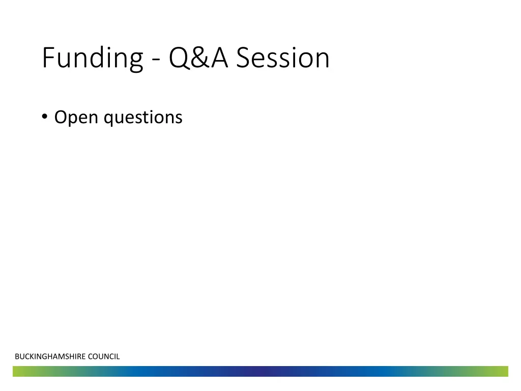 funding q a session