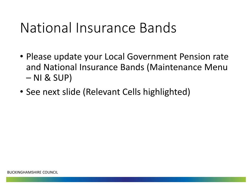 national insurance bands