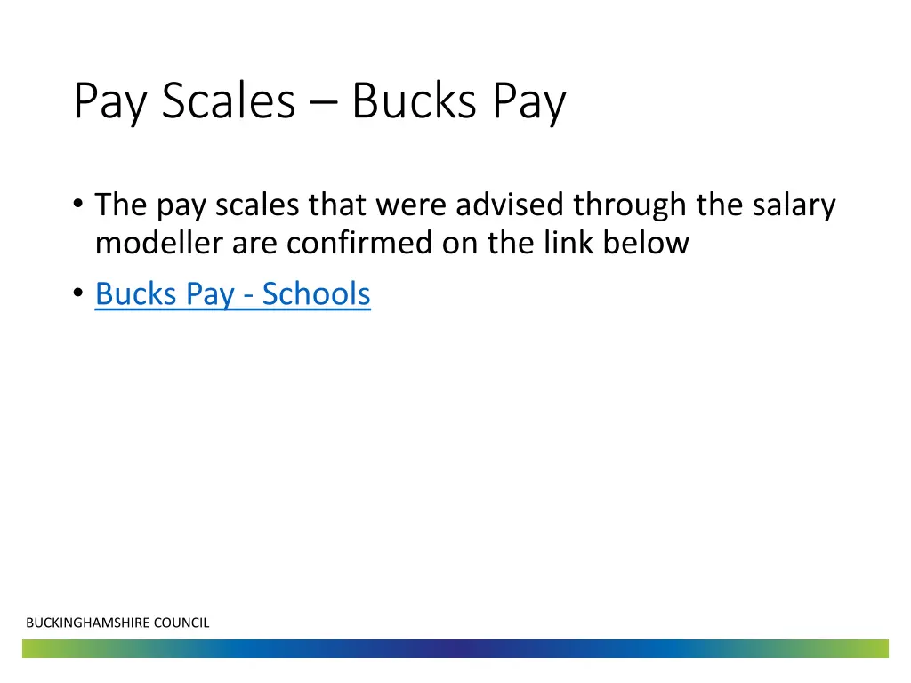pay scales bucks pay