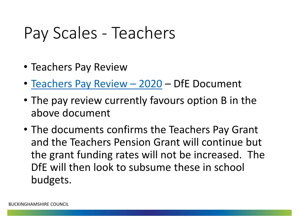 pay scales teachers