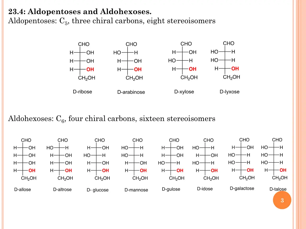 23 4 aldopentoses and aldohexoses aldopentoses