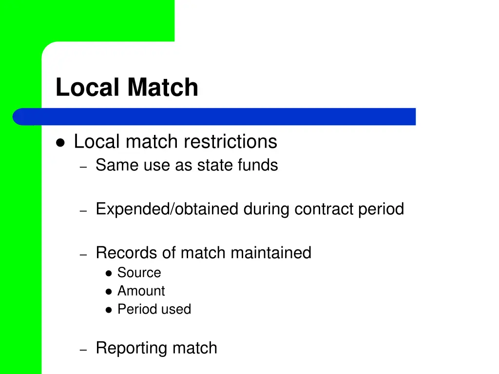local match 1