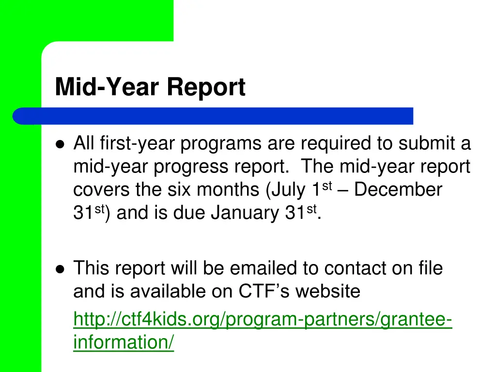 mid year report