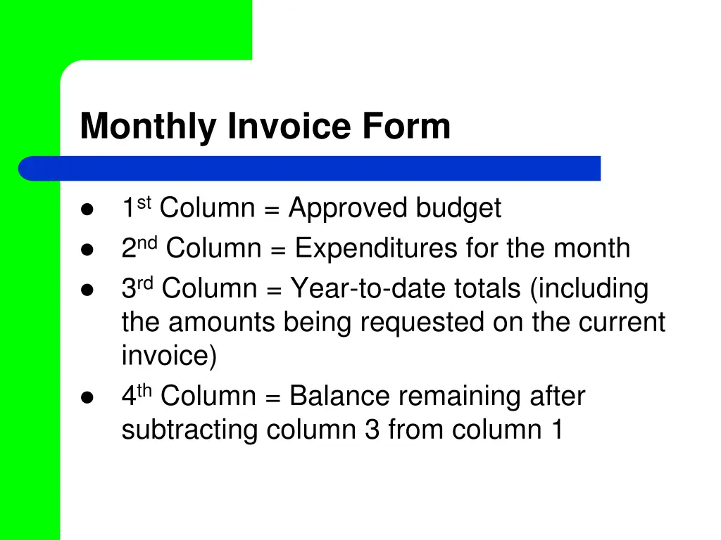monthly invoice form
