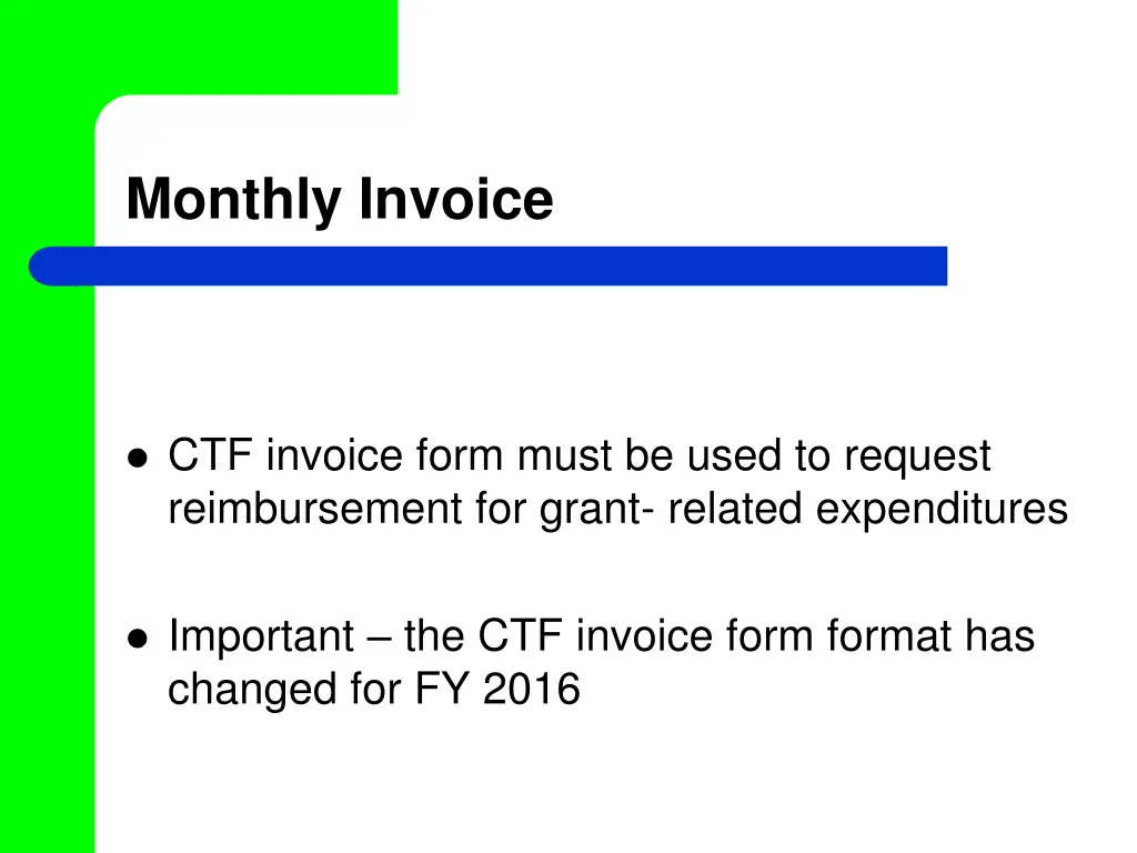 monthly invoice