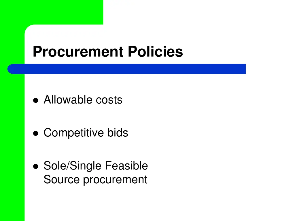 procurement policies