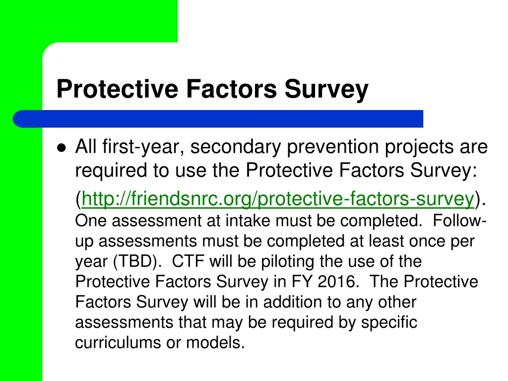 protective factors survey