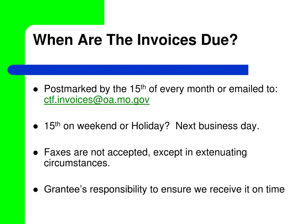 when are the invoices due