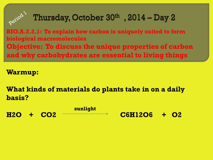 bio a 2 2 1 to explain how carbon is uniquely