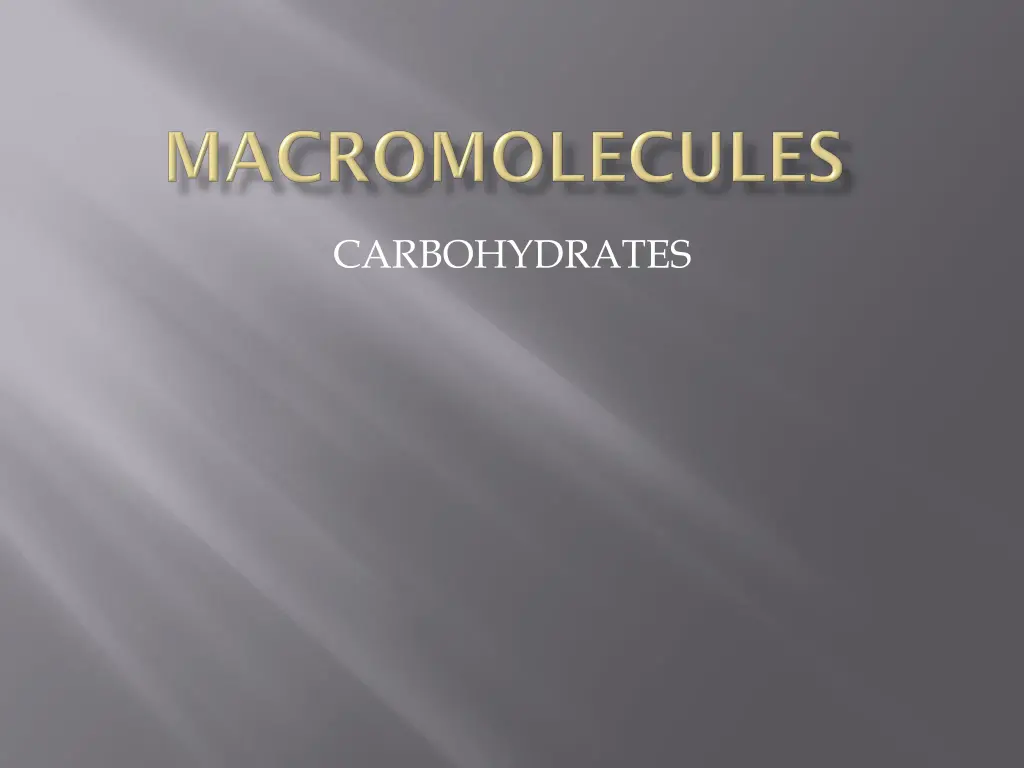 carbohydrates