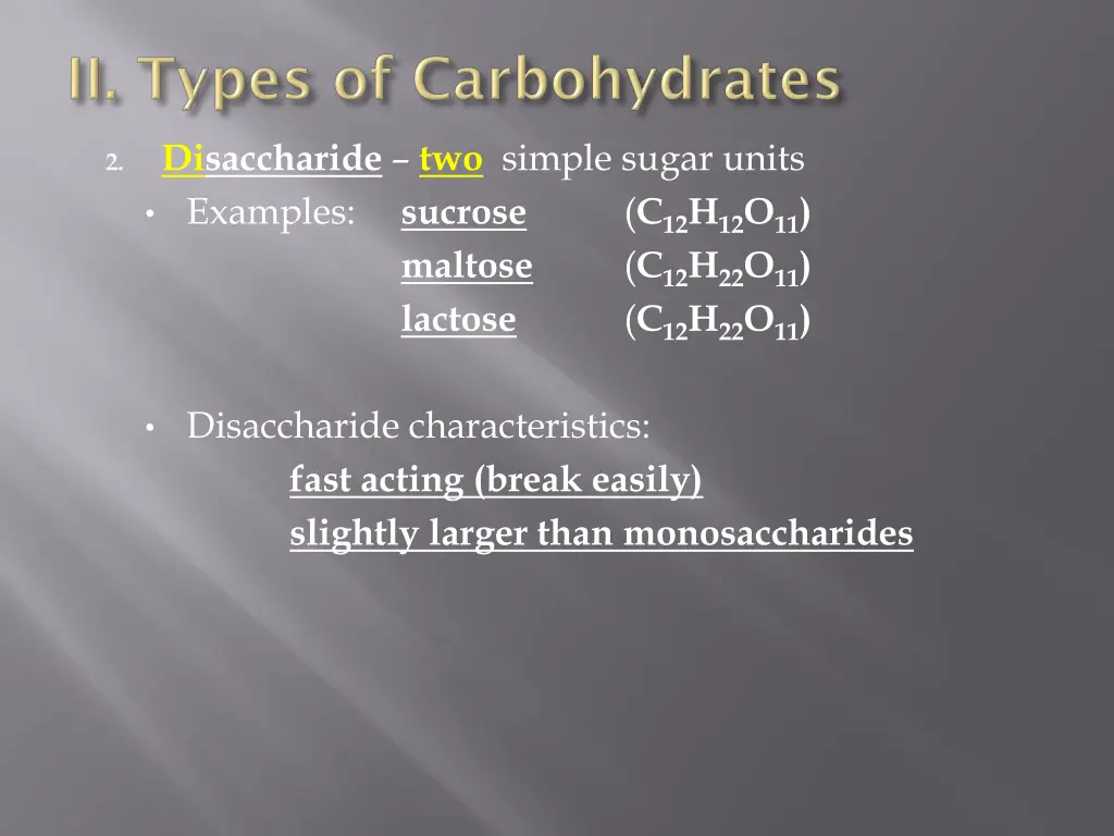 disaccharide two simple sugar units examples