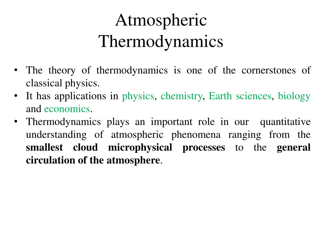 atmospheric thermodynamics