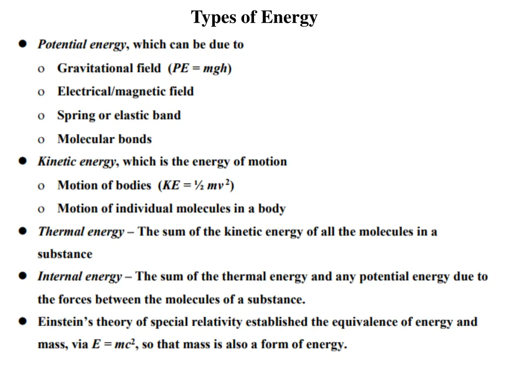 types of energy