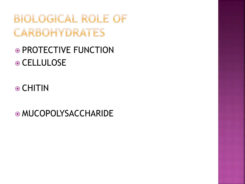 biological role of carbohydrates 2