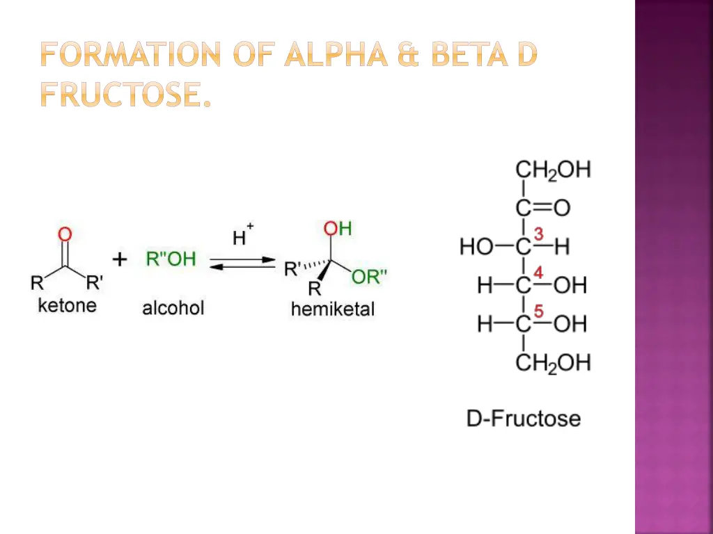 formation of alpha beta d fructose