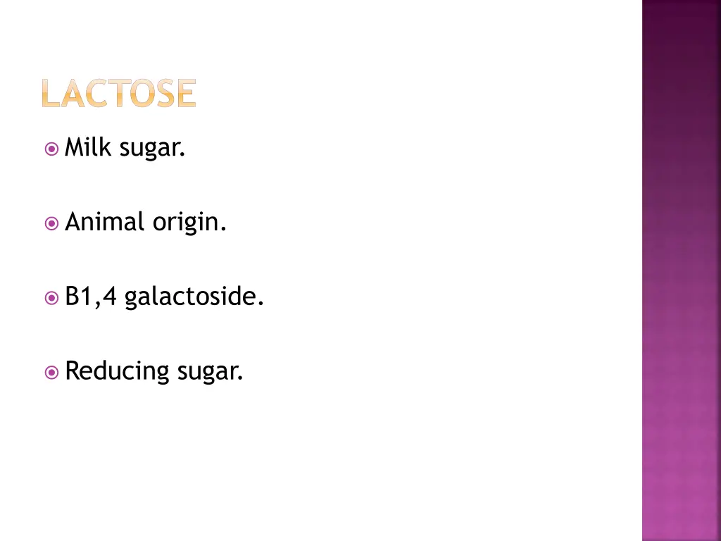 lactose
