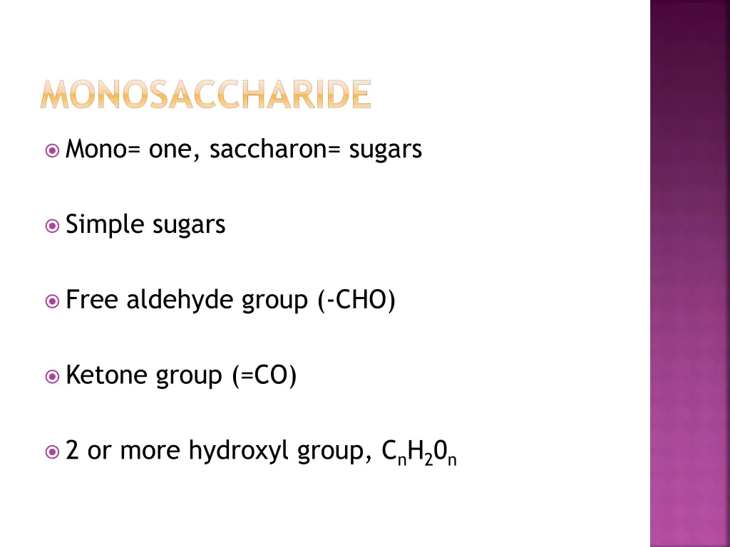 monosaccharide