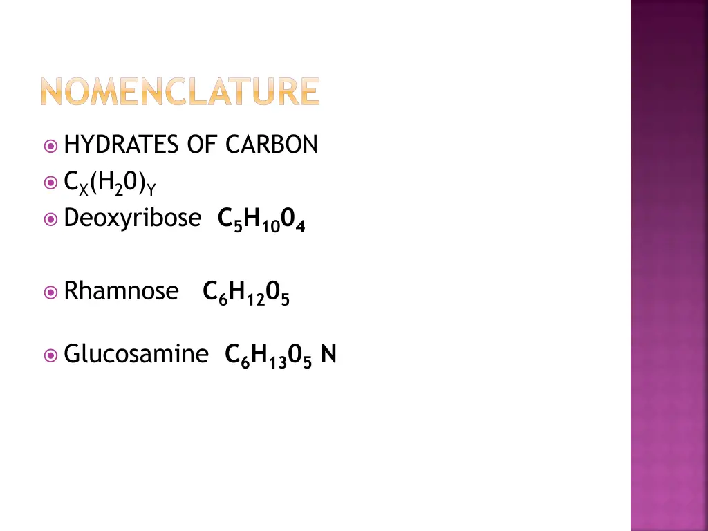 nomenclature