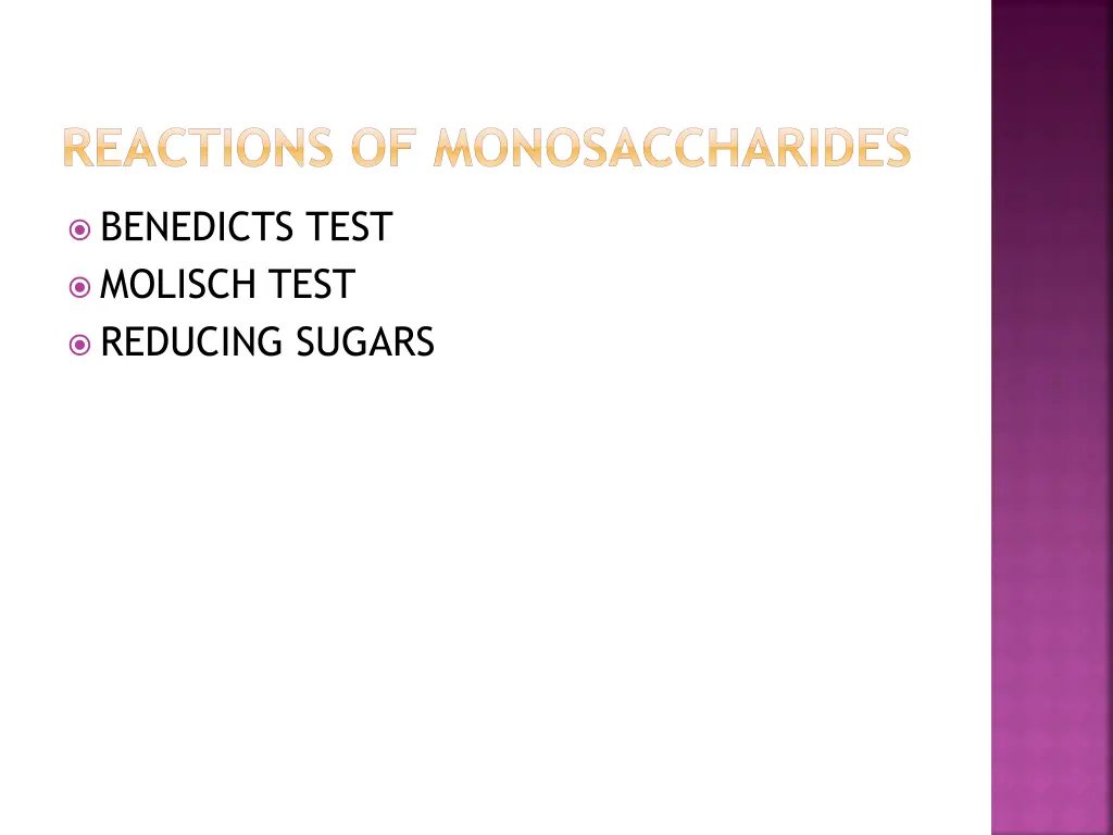 reactions of monosaccharides