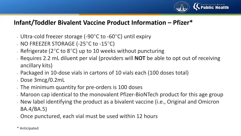 infant toddler bivalent vaccine product
