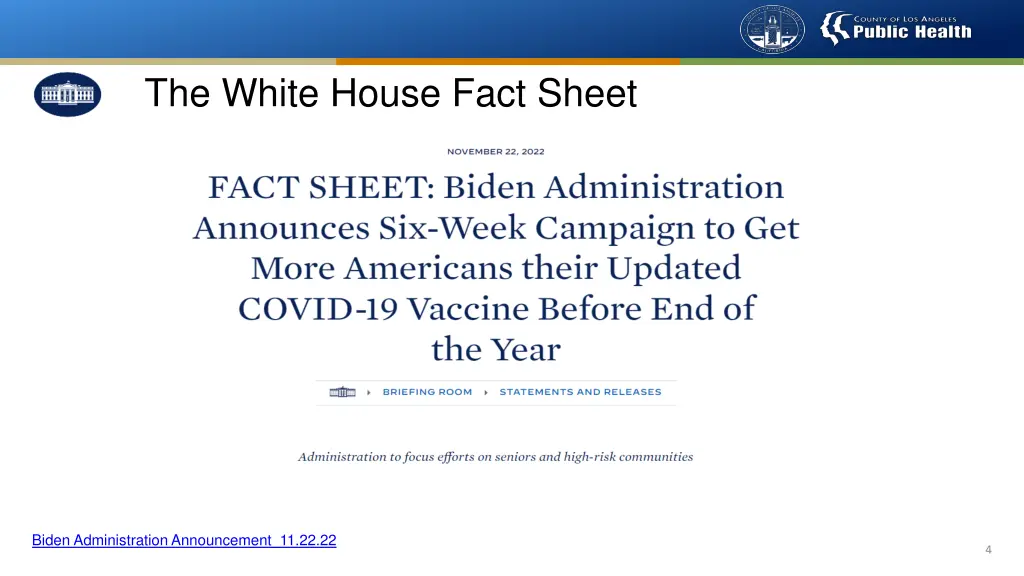 the white house fact sheet