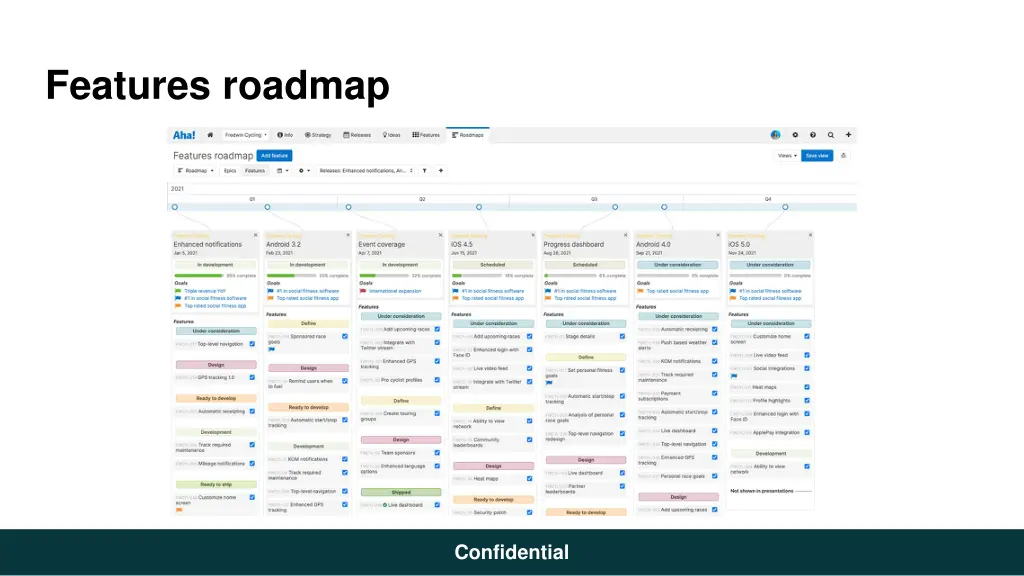 features roadmap
