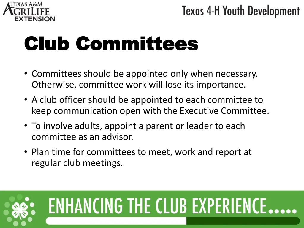 club committees club committees