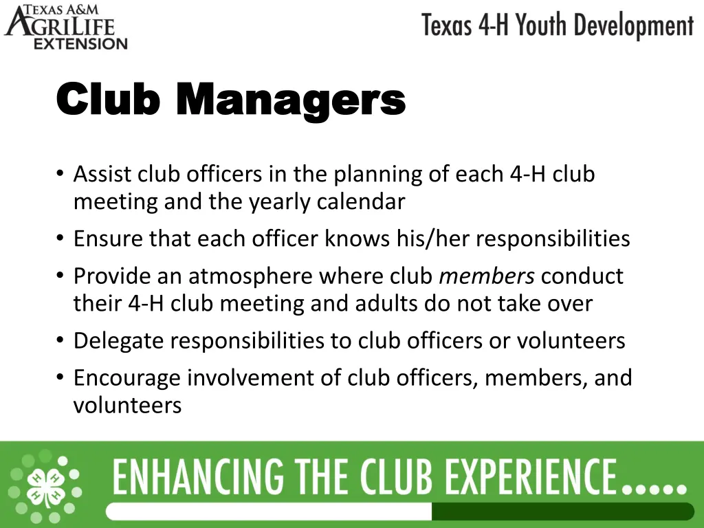 club managers club managers